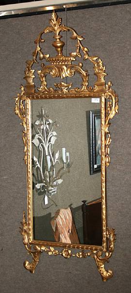 Appraisal: A Louis XVI style giltwood mirror th century