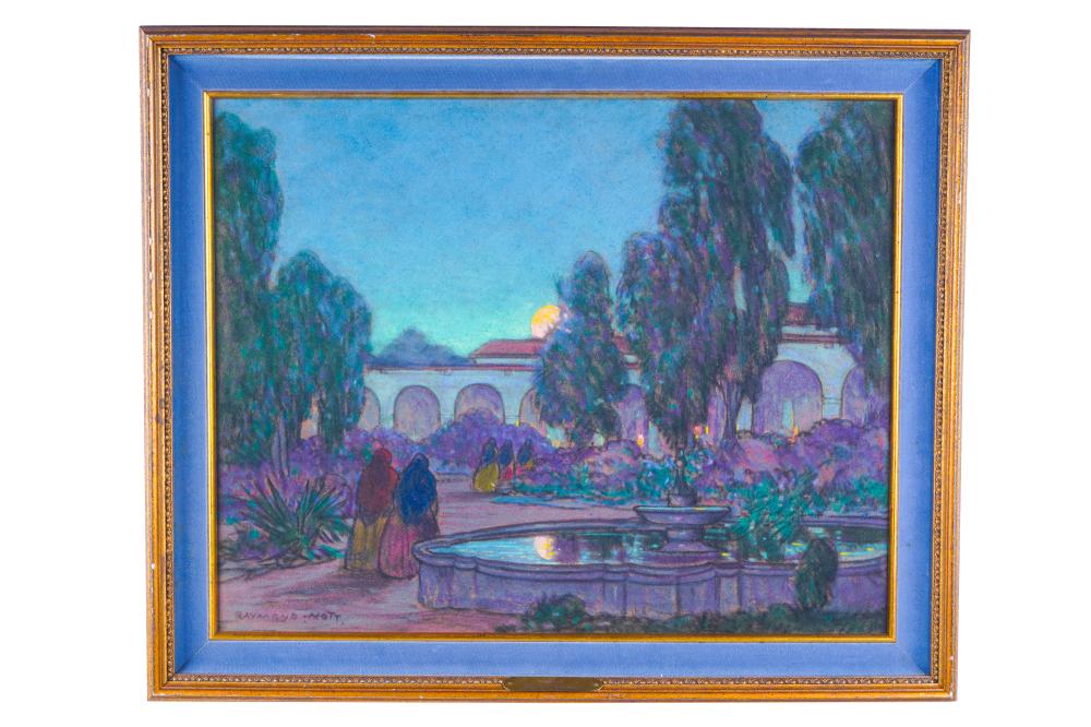 Appraisal: RAYMOND NOTT MISSION SAN JUAN CAPISTRANO pastel on paper signed