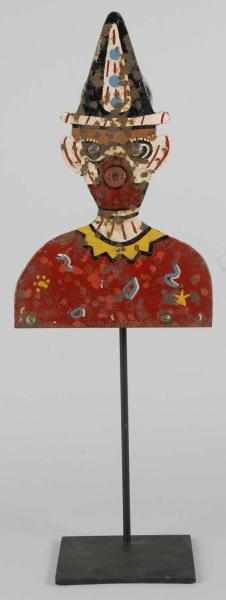 Appraisal: Die-Cut Sheet Iron Clown Shooting Gallery Target Description Circa s