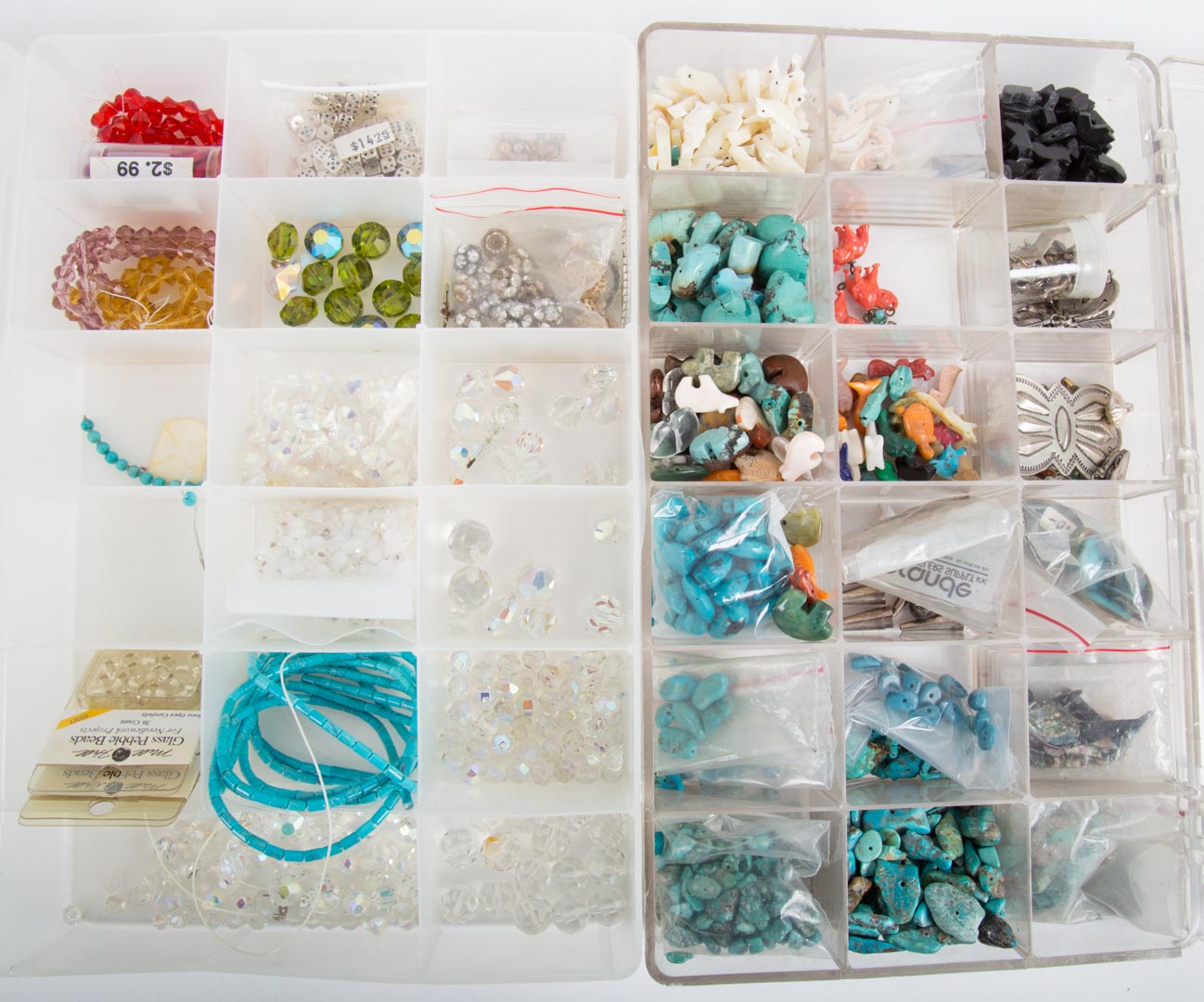 Appraisal: A Collection of Beads crystal Native American and turquoise beads