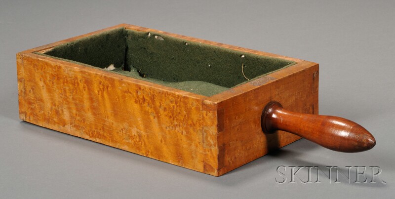 Appraisal: Shaker Bird's-eye Maple and Maple Church Collection Box New Gloucester