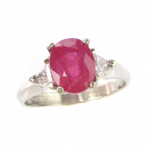 Appraisal: A ruby diamond and k white gold ring