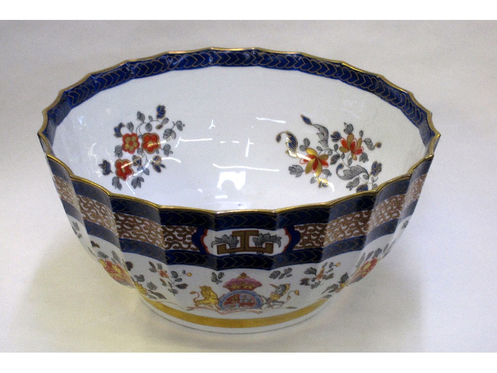 Appraisal: Large bowl with handpainted foliate decoration and the Order of