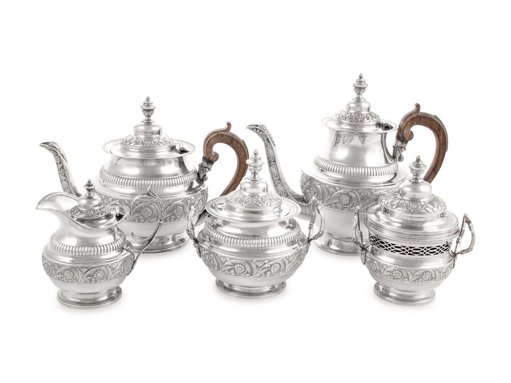 Appraisal: A Tiffany Co Silver Five-Piece Tea and Coffee Service A