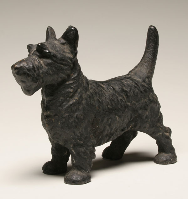 Appraisal: Scottish terrier Scottie cast iron doorstop H x L Good