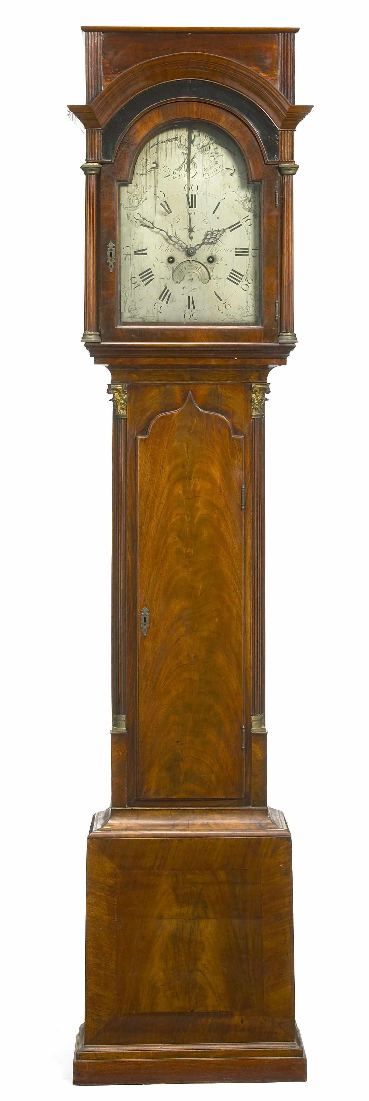 Appraisal: A late George III gilt metal mounted mahogany tallcase clock