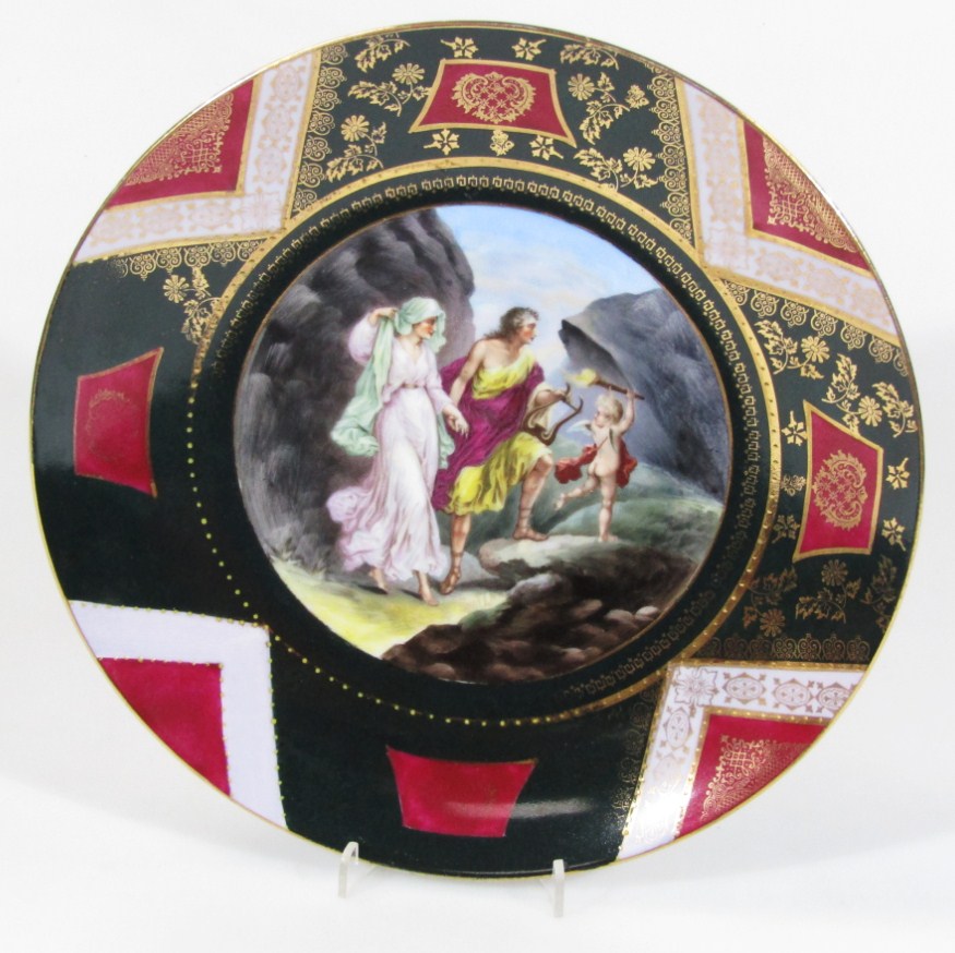 Appraisal: A thC Vienna porcelain wall plate in the manner of