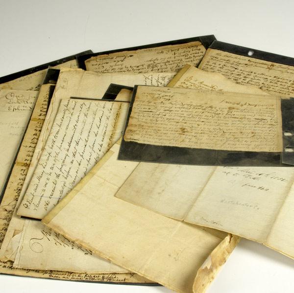 Appraisal: th th C DOCUMENTS Thirteen pieces dated - include deeds