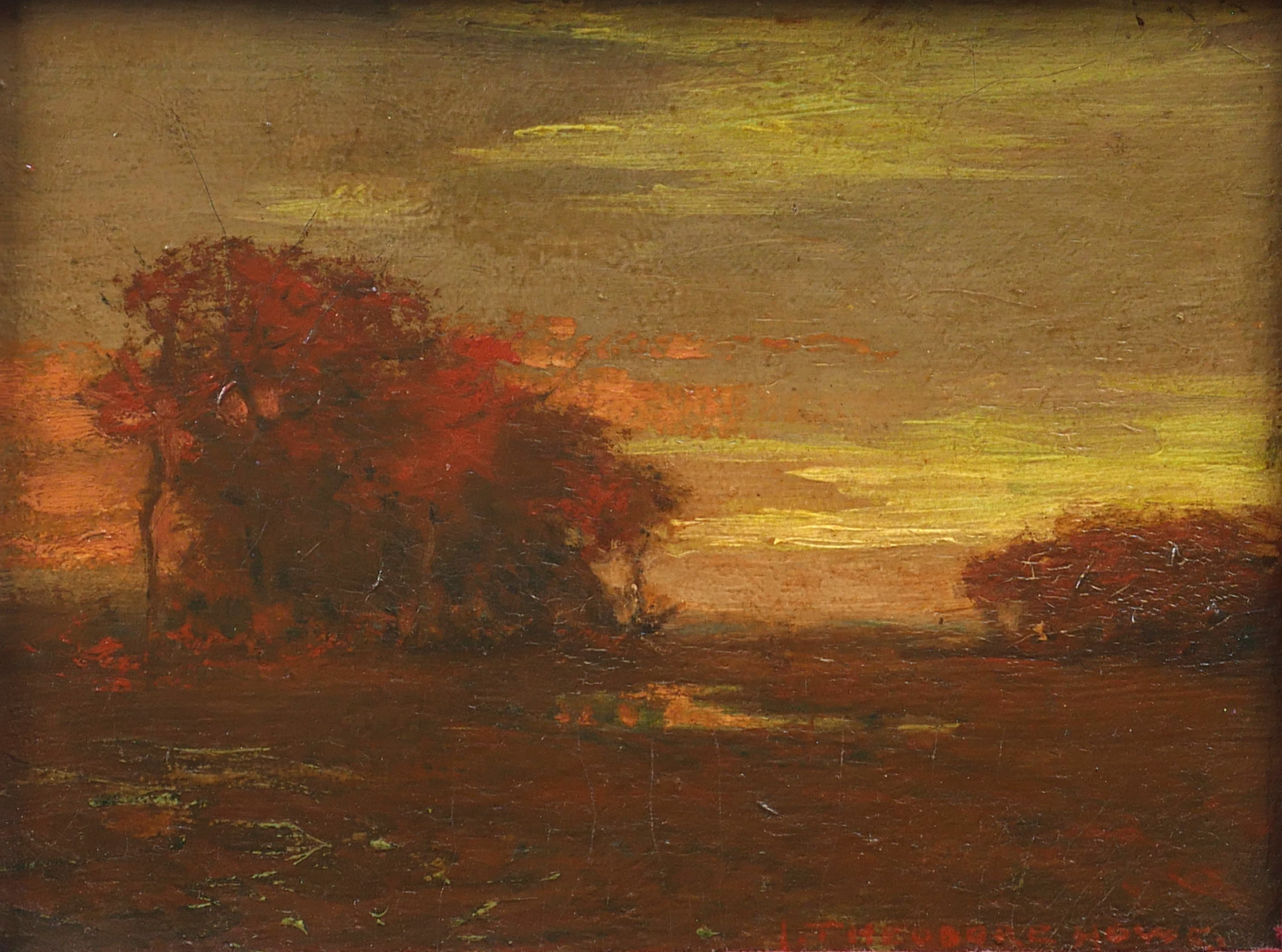 Appraisal: HOWE Theodore J American th Century Tonalist Autumnal Landscape Oil