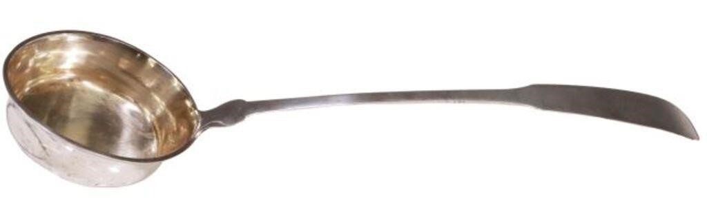 Appraisal: German silver fiddleback ladle Berlin city mark with primary assayer's