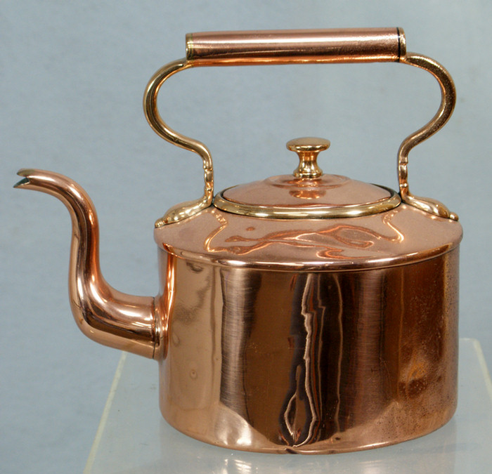 Appraisal: Polished copper kettle with makers mark to base th -