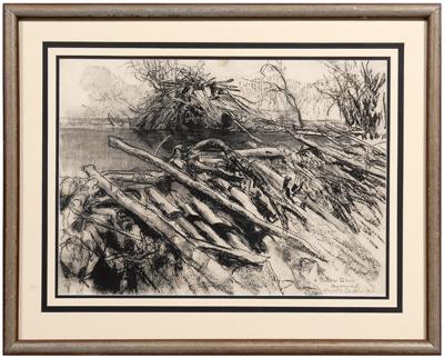 Appraisal: Charles Shephard Chapman charcoal N A New Jersey - quot