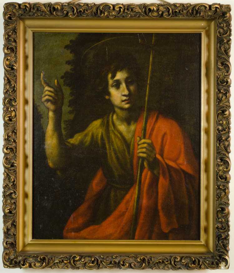 Appraisal: ST JOHN THE BAPTIST OIL ON CANVAS th century John