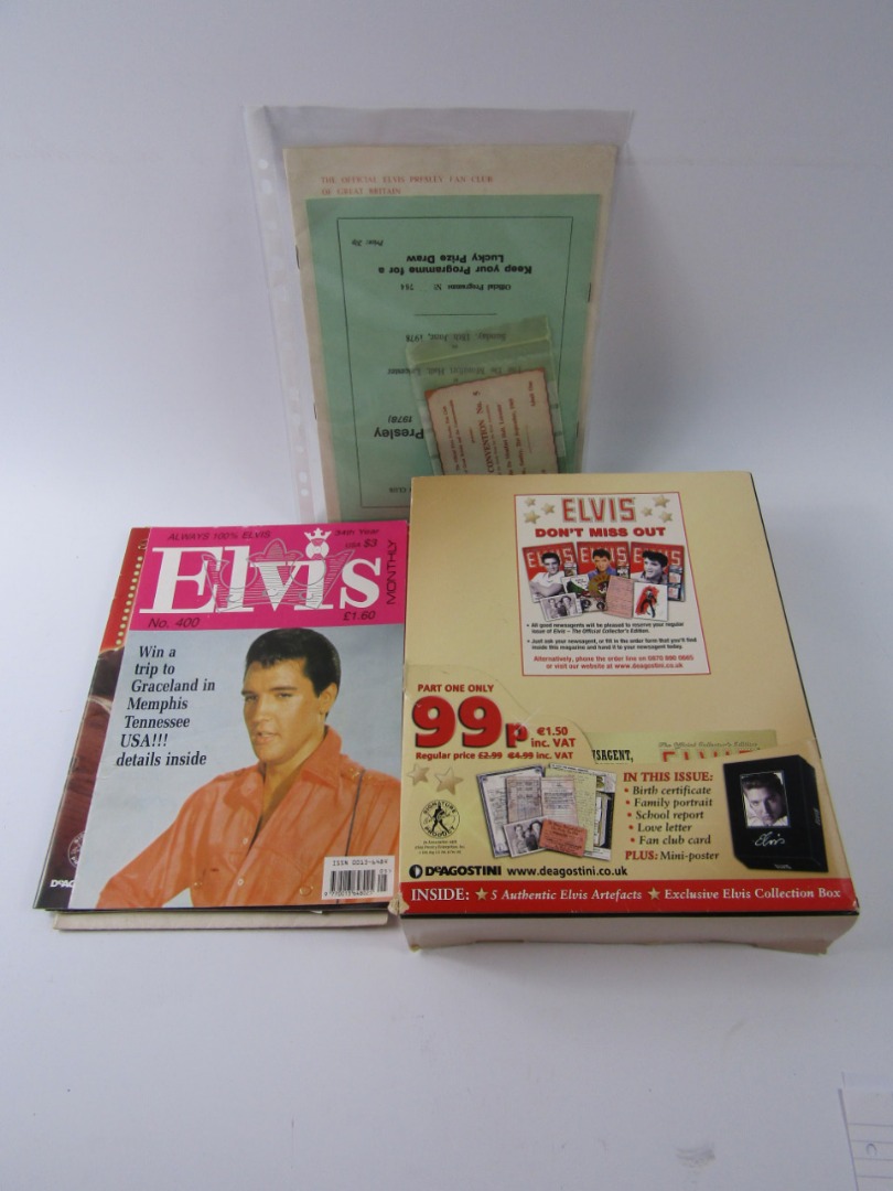 Appraisal: Elvis Presley interest including a ticket for The Elvis Convention