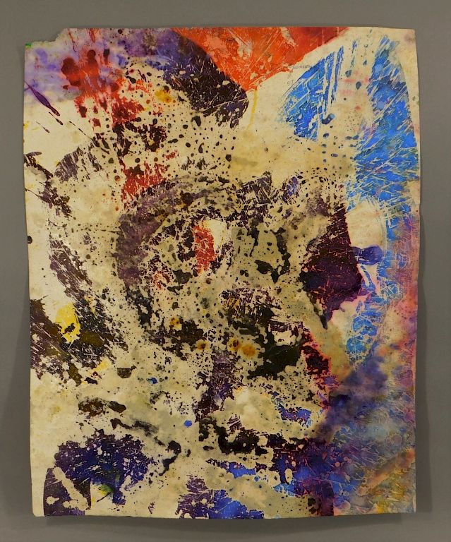 Appraisal: Taro Yamamoto Abstract Expressionist WC Painting Taro Yamamoto Connecticut New