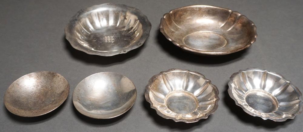 Appraisal: AMERICAN STERLING SILVER GROUP OF FOUR FLORIFORM DISHES AND A