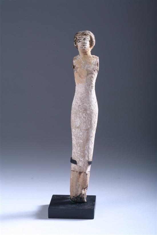 Appraisal: EGYPTIAN WOOD FIGURE OF WOMAN Middle Kingdom - B C