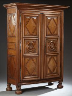 Appraisal: French Louis XIII Style Carved Elm Armoire early th c