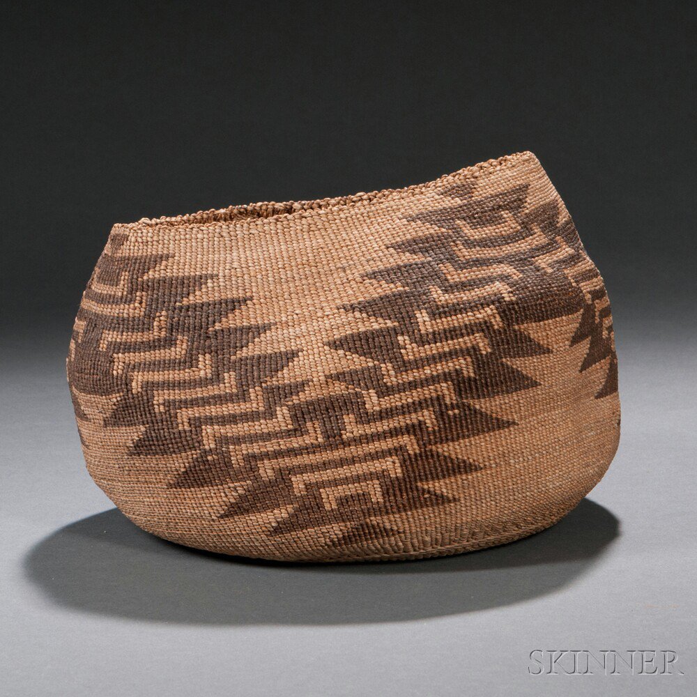 Appraisal: Northern California Twined Basketry Bowl c early th century with