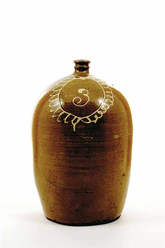 Appraisal: Southern stoneware jug Chandler Maker Edgefield South Carolina circa alkaline