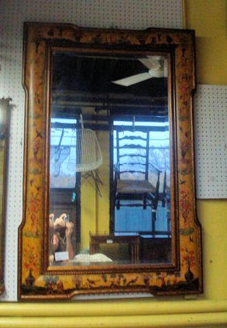 Appraisal: Adams Style Chinese Reproduction Beveled Mirror From a Stamford CT