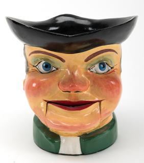 Appraisal: Talking Toby Jug Circa Sculpted plaster Toby Jug with moving