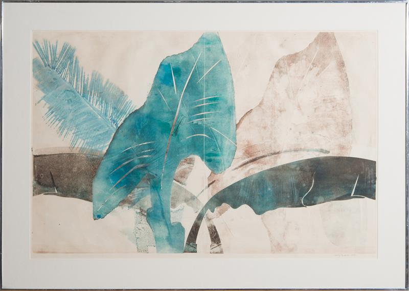 Appraisal: MARY FRANK b LEAVES Monotype on paper with full margins