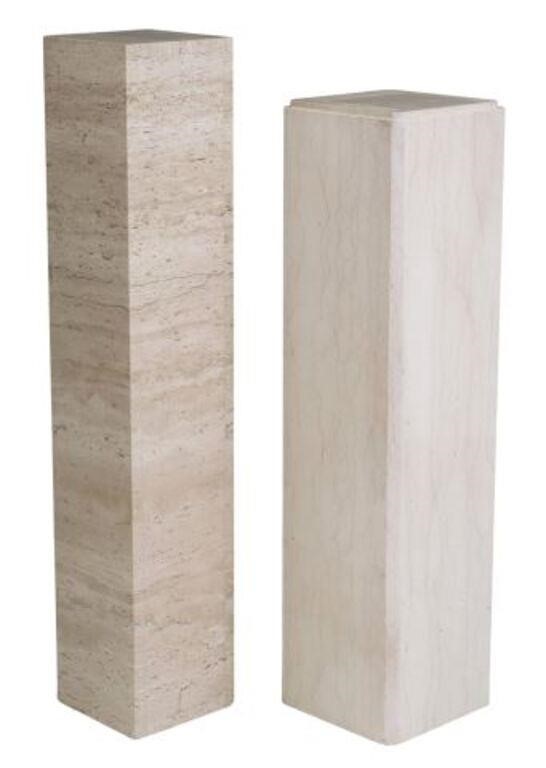 Appraisal: lot of Contemporary stone-tiled pedestals some small chips and natural