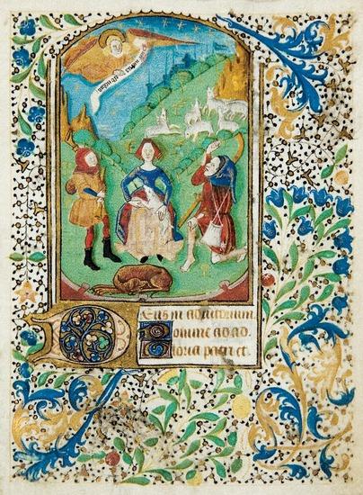 Appraisal: ILLUMINATED MANUSCRIPT LEAF France th century An illuminated arched miniature