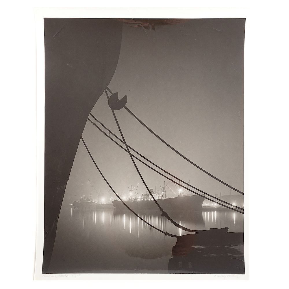 Appraisal: A Aubrey Bodine Baltimore Harbor-Night American - Gelatin silver print