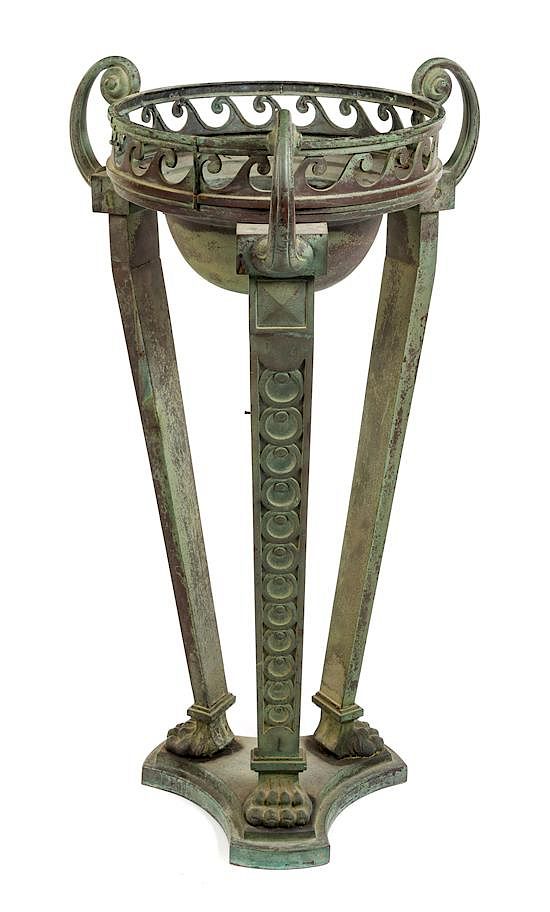 Appraisal: A Continental Bronze Planter Height inches A Continental Bronze Planter