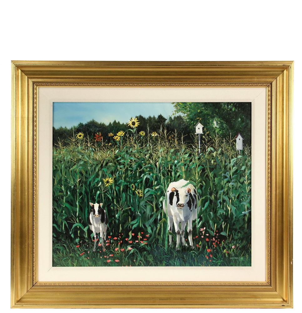 Appraisal: SALLY CALDWELL FISHER ME - - Cows in the Corn