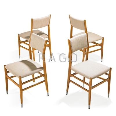 Appraisal: GIO PONTI - CASSINA Set of four Leggera chairs Milan