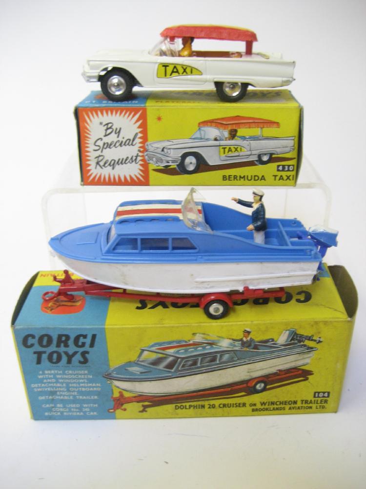 Appraisal: Bermuda Taxi and Dolphin Cruiser and Trailer boxed complete E