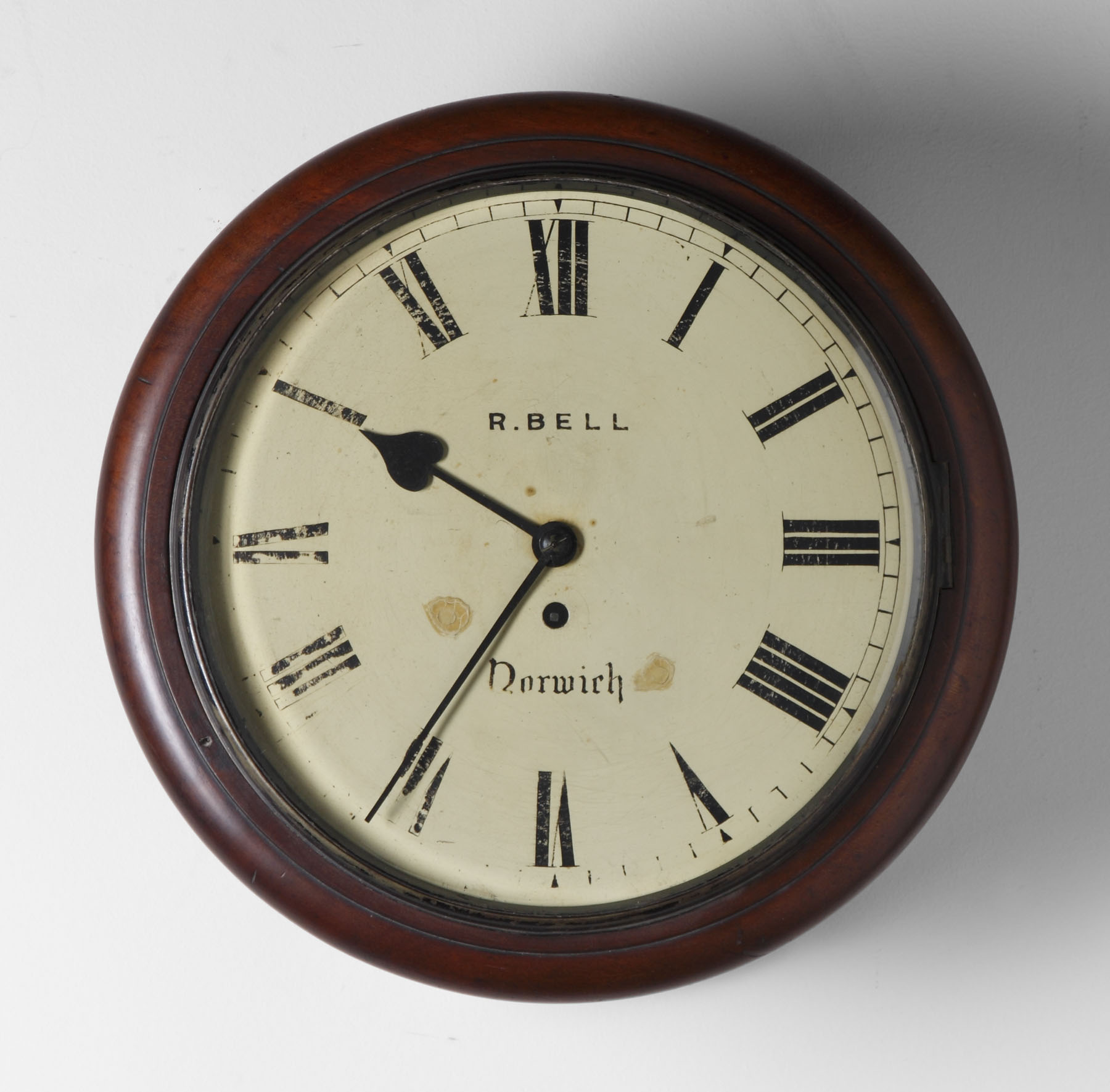 Appraisal: English Fusee Gallery Clock Mahogany case with original finish Original