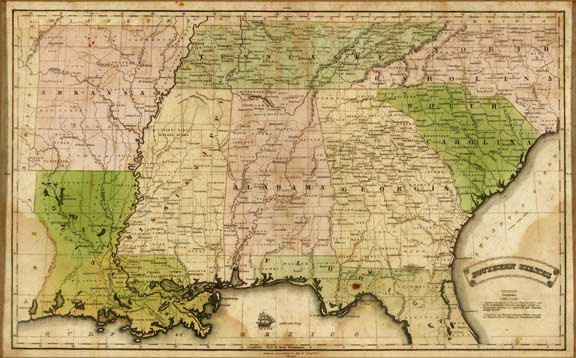 Appraisal: A Map of The Southern States by Jesse Olney from