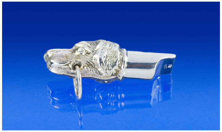 Appraisal: Silver Whistle Modelled In The Form Of A Dogs Head