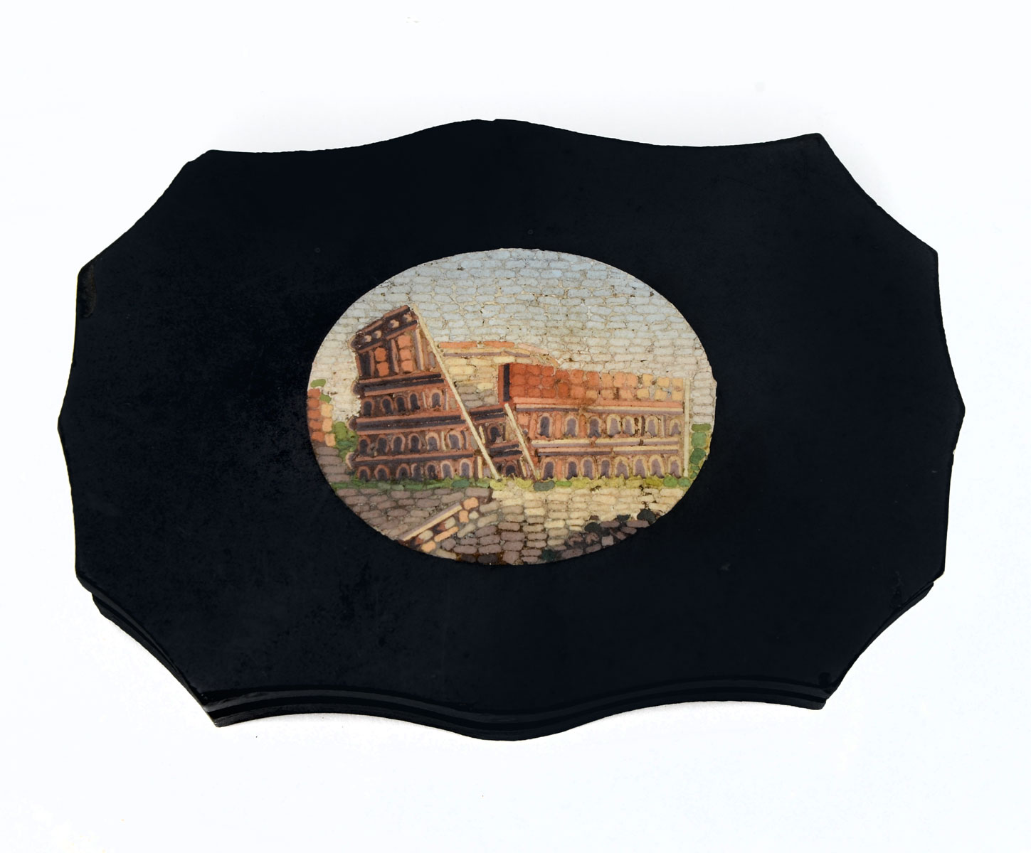 Appraisal: ITALIAN MICROMOSAIC OF THE ROMAN COLOSSEUM Oval size is ''