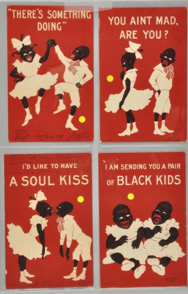 Appraisal: Lot Of Taggart Black Americana Postcards This lot of four