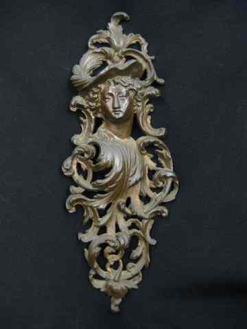 Appraisal: Victorian Figural Wall Match Safe bust of a man rococo