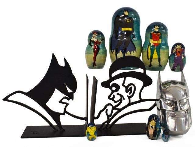 Appraisal: lot of Batman The Animated Series nesting dolls and desk