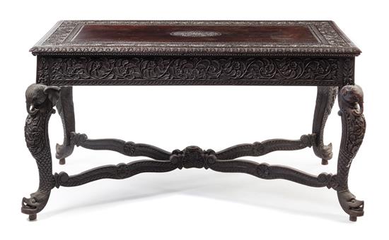 Appraisal: Sale Lot An Anglo-Indian Hardwood Console Table late th century