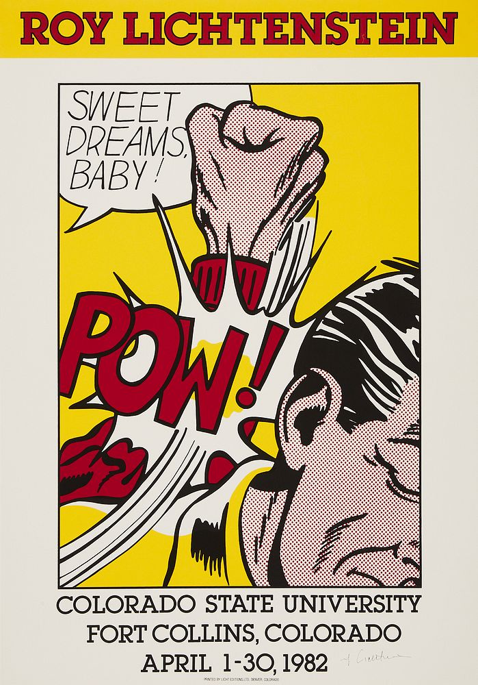 Appraisal: After Roy Lichtenstein Sweet Dreams Baby CSU Signed After Roy