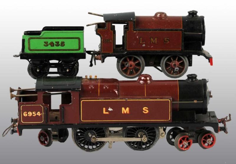 Appraisal: Lot of English Hornby O-Gauge Engines Tender Description Working Includes