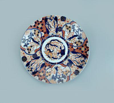 Appraisal: Japanese Arita porcelain charger Imari with exterior blue floral and