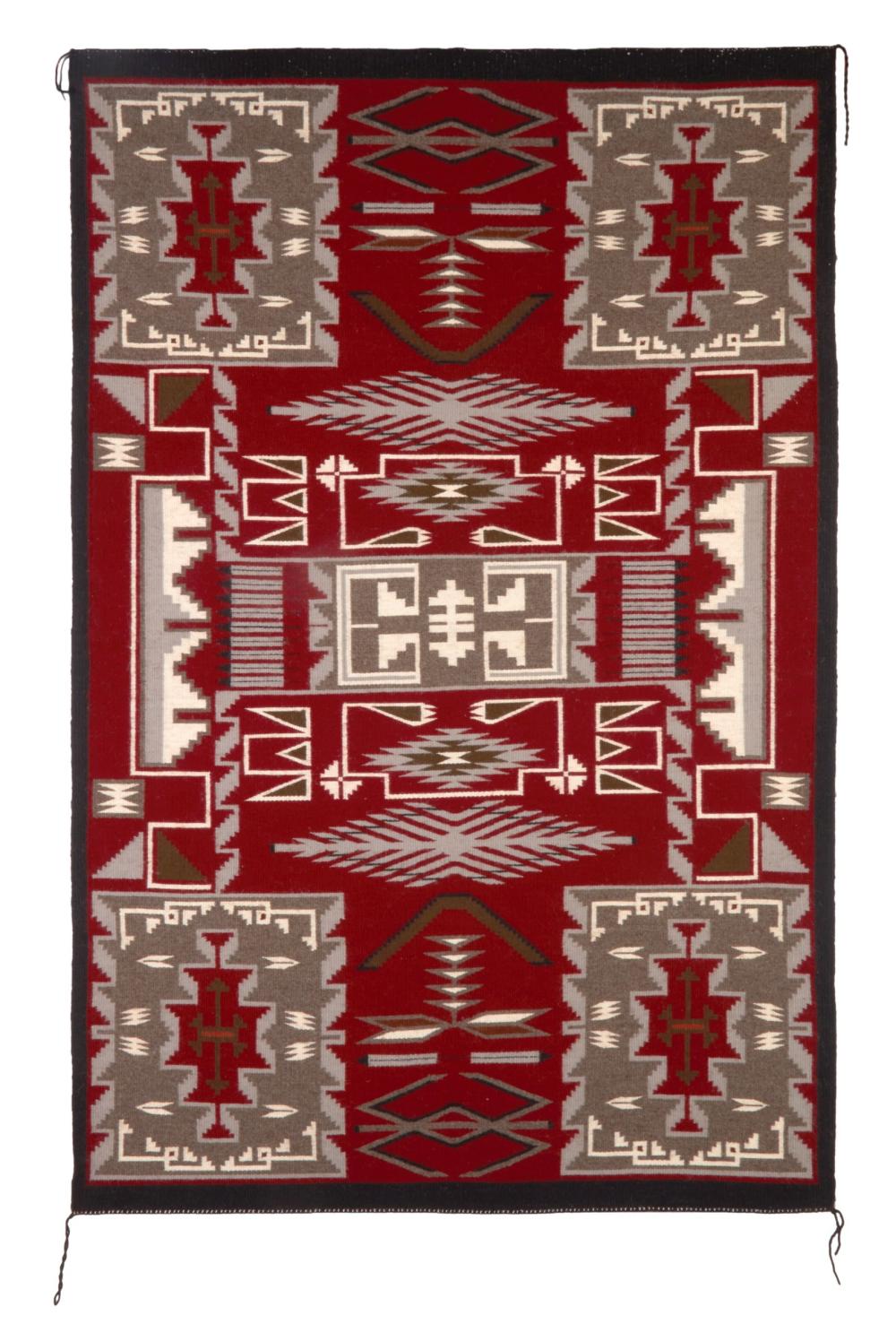 Appraisal: DIN NAVAJO GANADO STORM PATTERN TEXTILE CA S - SDin