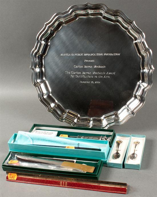 Appraisal: Small group of awards and mementos by Tiffany Kirk-Stieff and