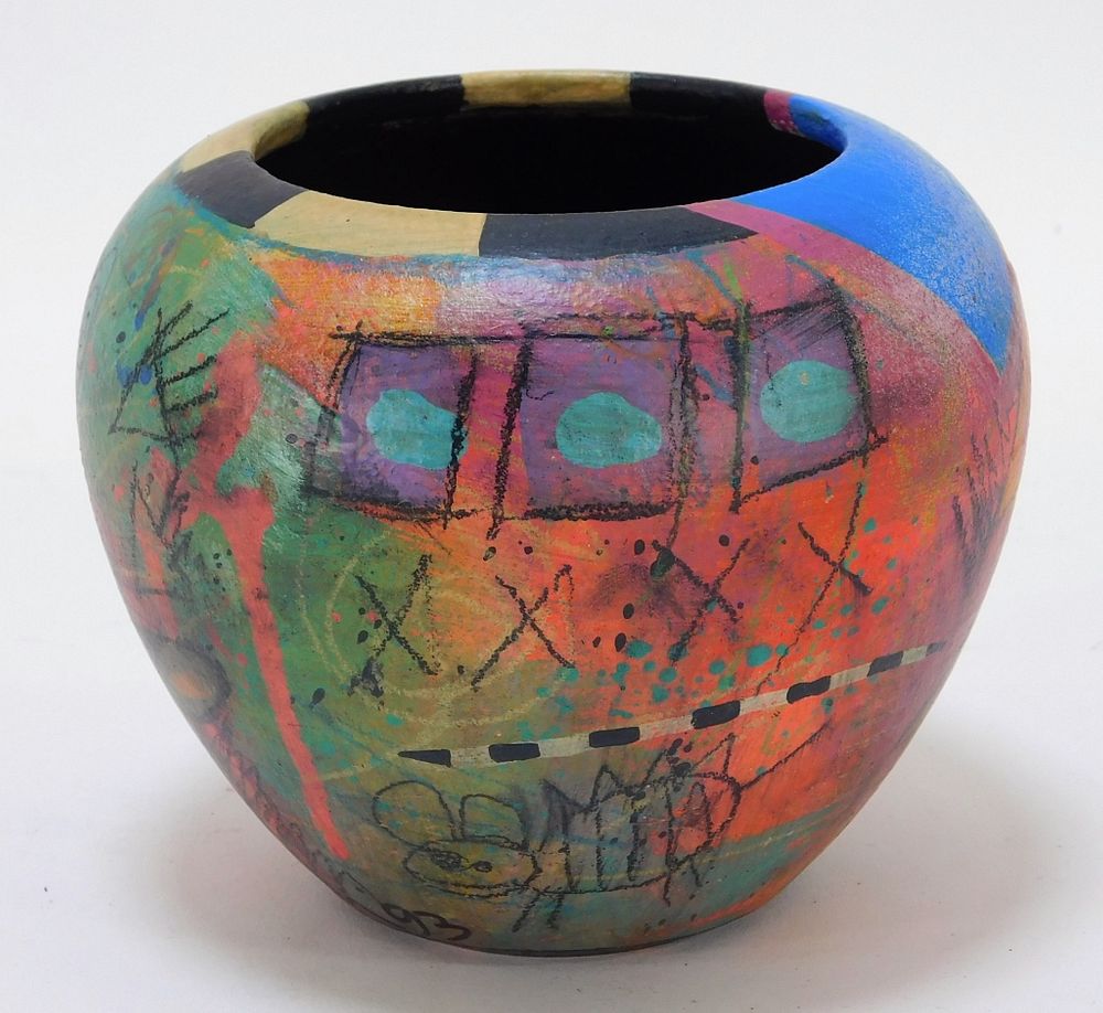 Appraisal: Sandra Blair Modern Abstract Art Pottery Vase New Orleans th