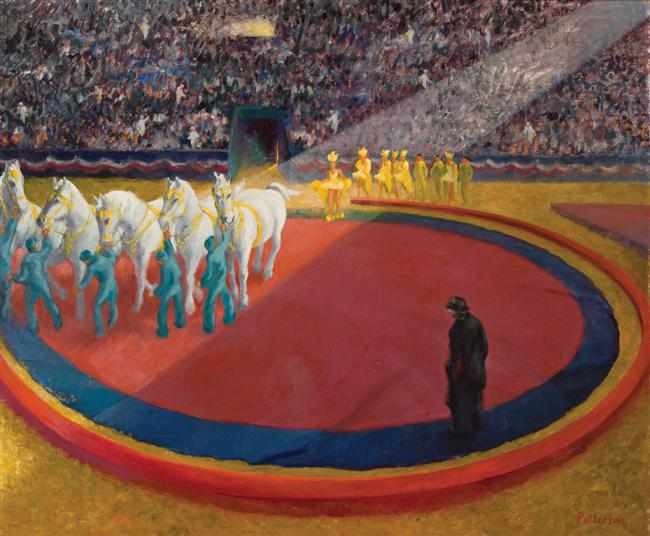 Appraisal: HOWARD ASHMAN PATTERSON American - Under the Bigtop oil on