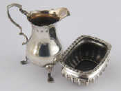 Appraisal: A late Victorian silver cream jug by George Unite Birmingham